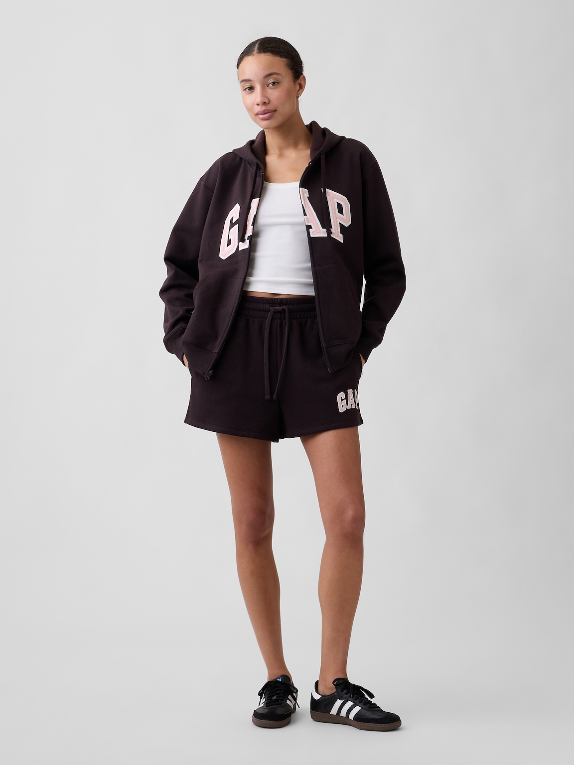 Relaxed Gap Logo Zip Hoodie