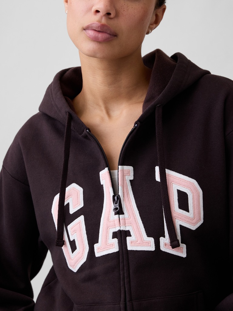 Relaxed Gap Logo Zip Hoodie