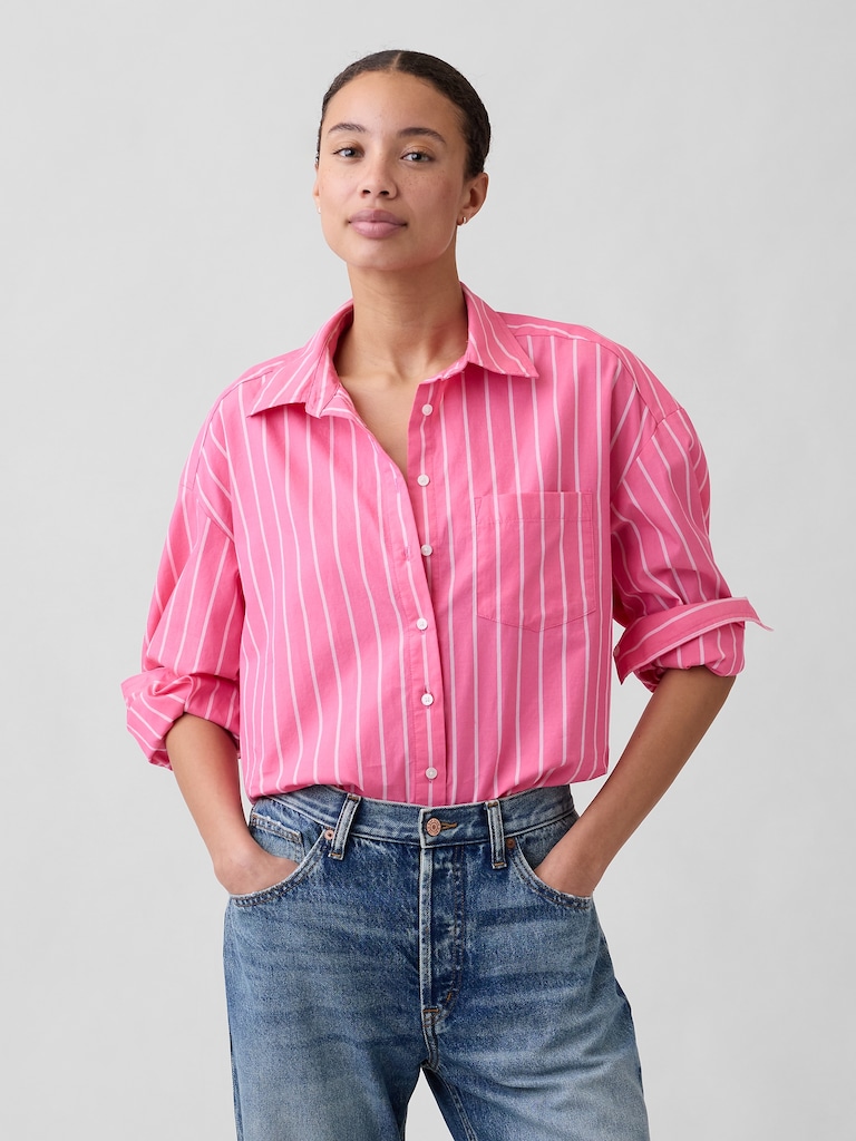 Oversized Shirt in Poplin