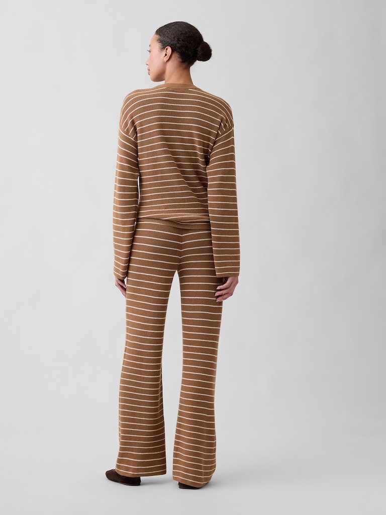 Relaxed Shaker-Stitch Sweater Pants