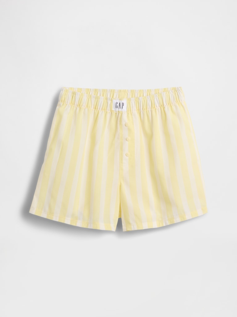 Kids Recycled Poplin PJ Boxer Shorts
