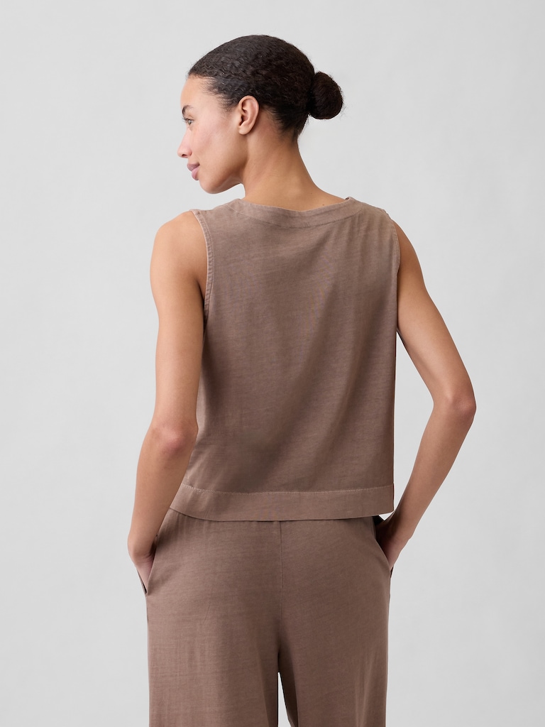 Crewneck PJ Shell Tank Top