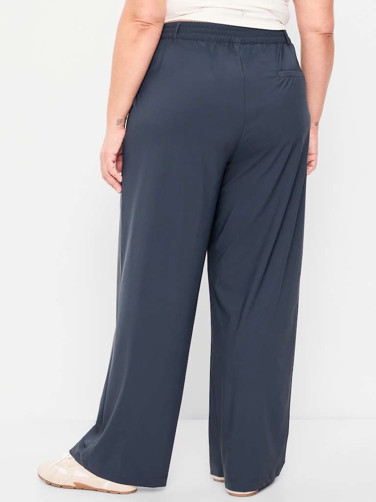 High-Waisted SleekTech Trouser Pants