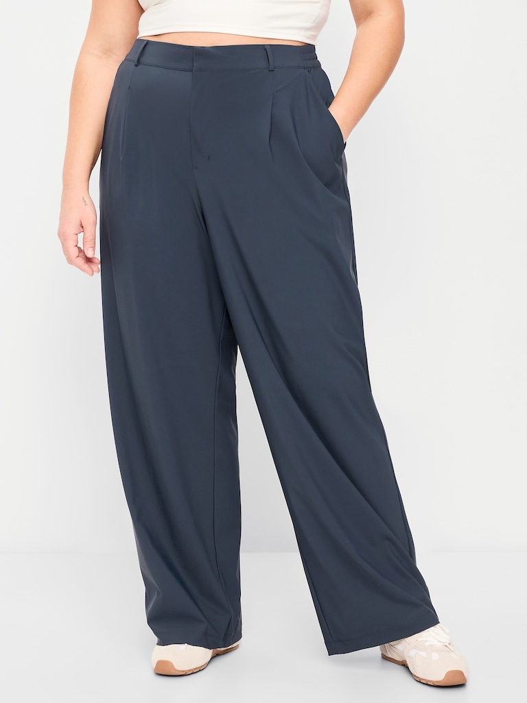 High-Waisted SleekTech Trouser Pants