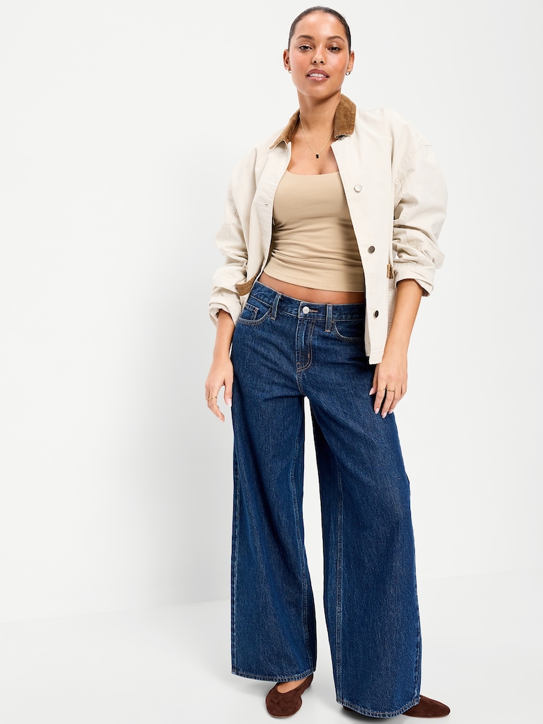 Hug Double-Layer Scoop-Neck Tank Top