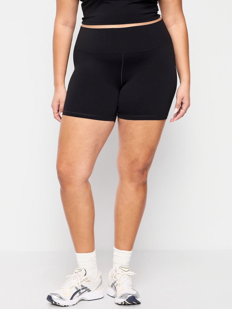 High-Waisted StudioSmooth Biker Shorts -- 6-inch inseam