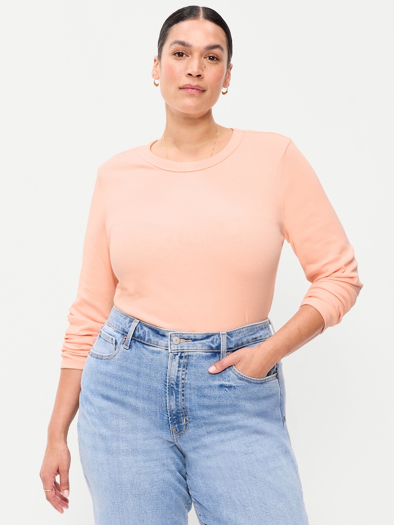 Snug Long-Sleeve Crew-Neck T-Shirt