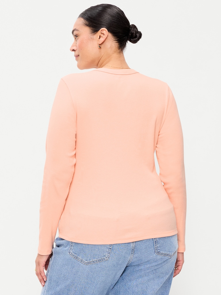 Snug Long-Sleeve Crew-Neck T-Shirt