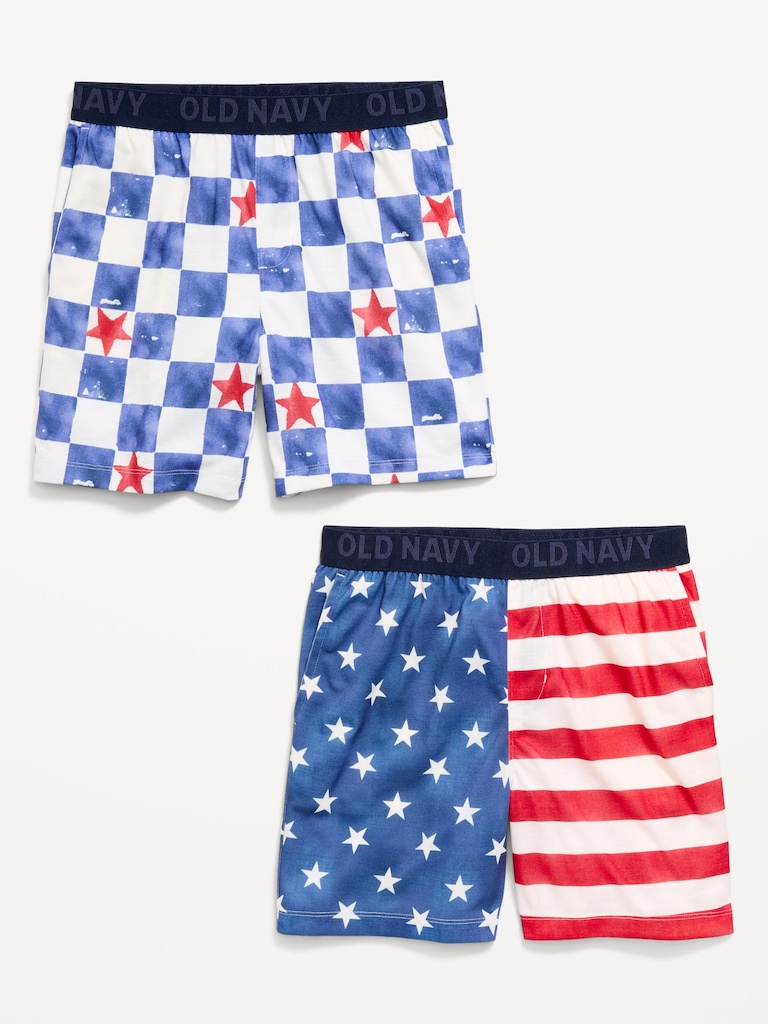 Printed Jersey Pajama Shorts 2-Pack for Boys