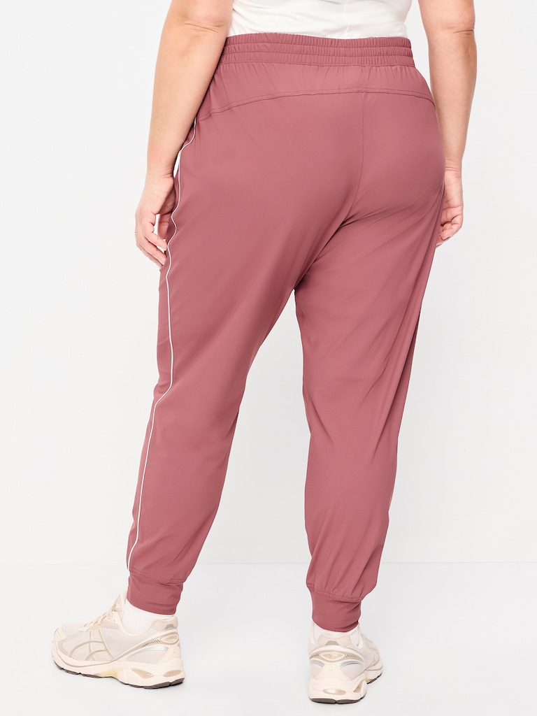 High-Waisted Side-Striped SleekTech Jogger