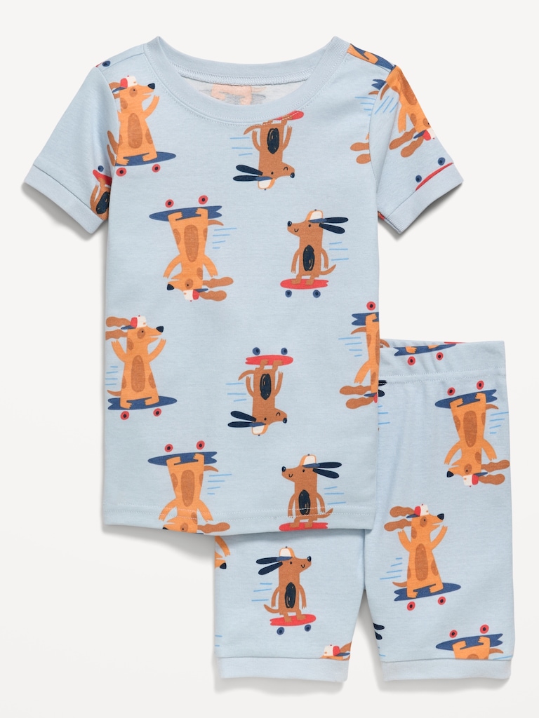 Printed Snug-Fit Pajama Set for Toddler & Baby