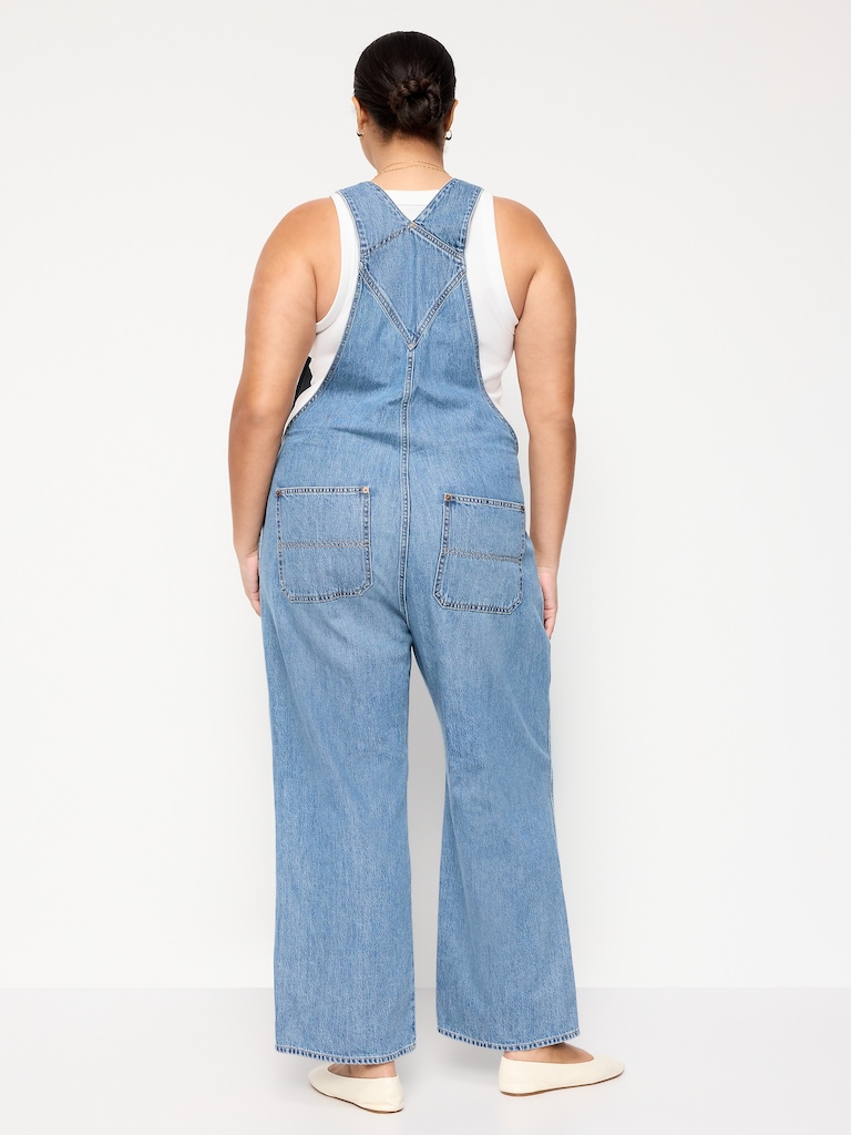 Baggy Wide-Leg Overalls