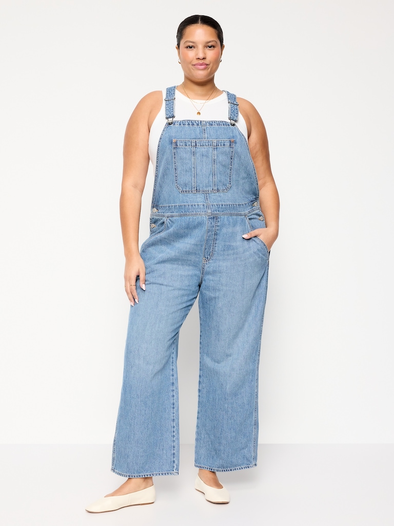 Baggy Wide-Leg Overalls