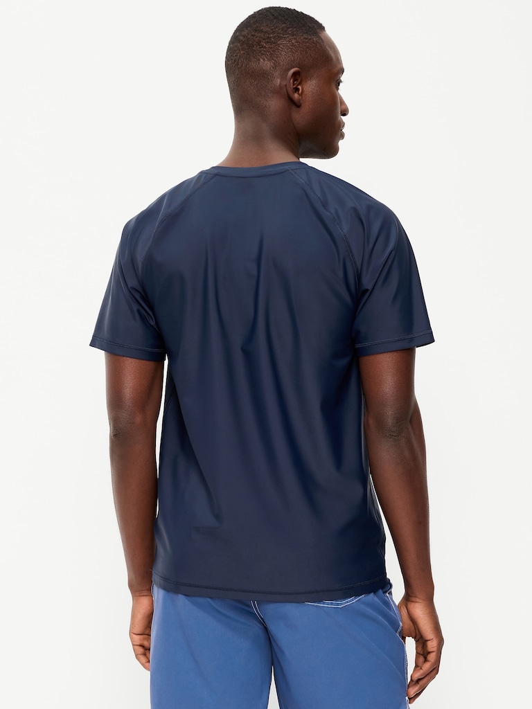 Raglan-Sleeve Rashguard Swim Top