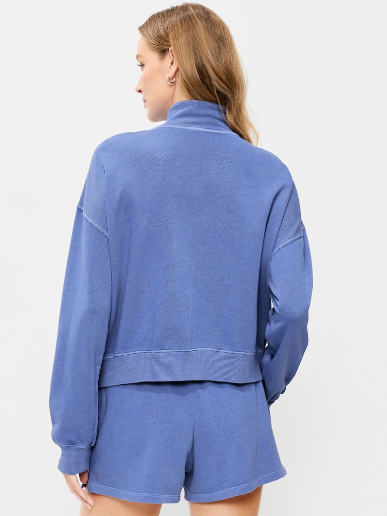 SoComfy Oversized Logo Half-Zip Sweatshirt