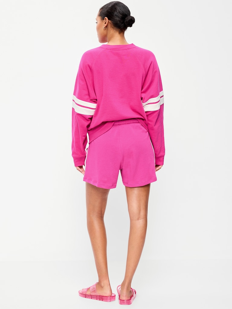 High-Waisted Pull-On Shorts -- 5-inch inseam