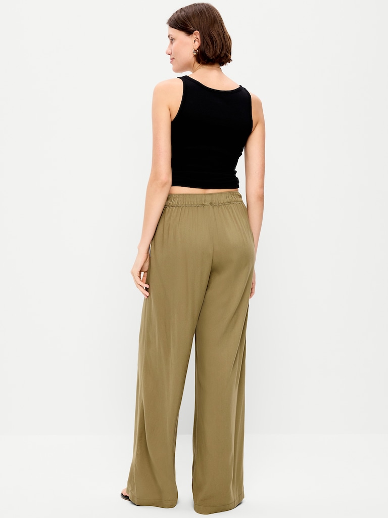 High-Waisted Playa Wide-Leg Pants