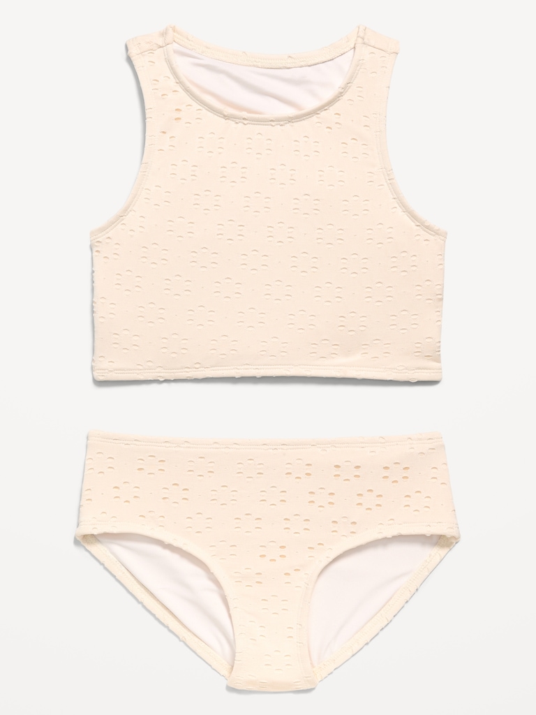 Eyelet Tankini Swim Set for Girls