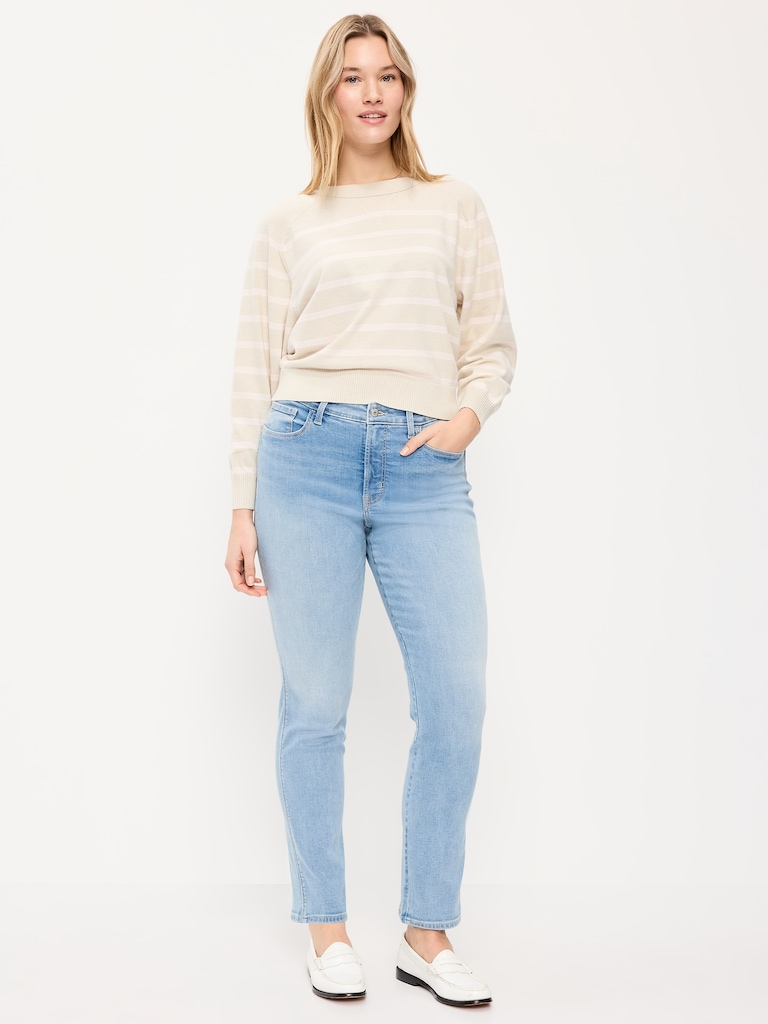 High-Waisted Slim Jeans
