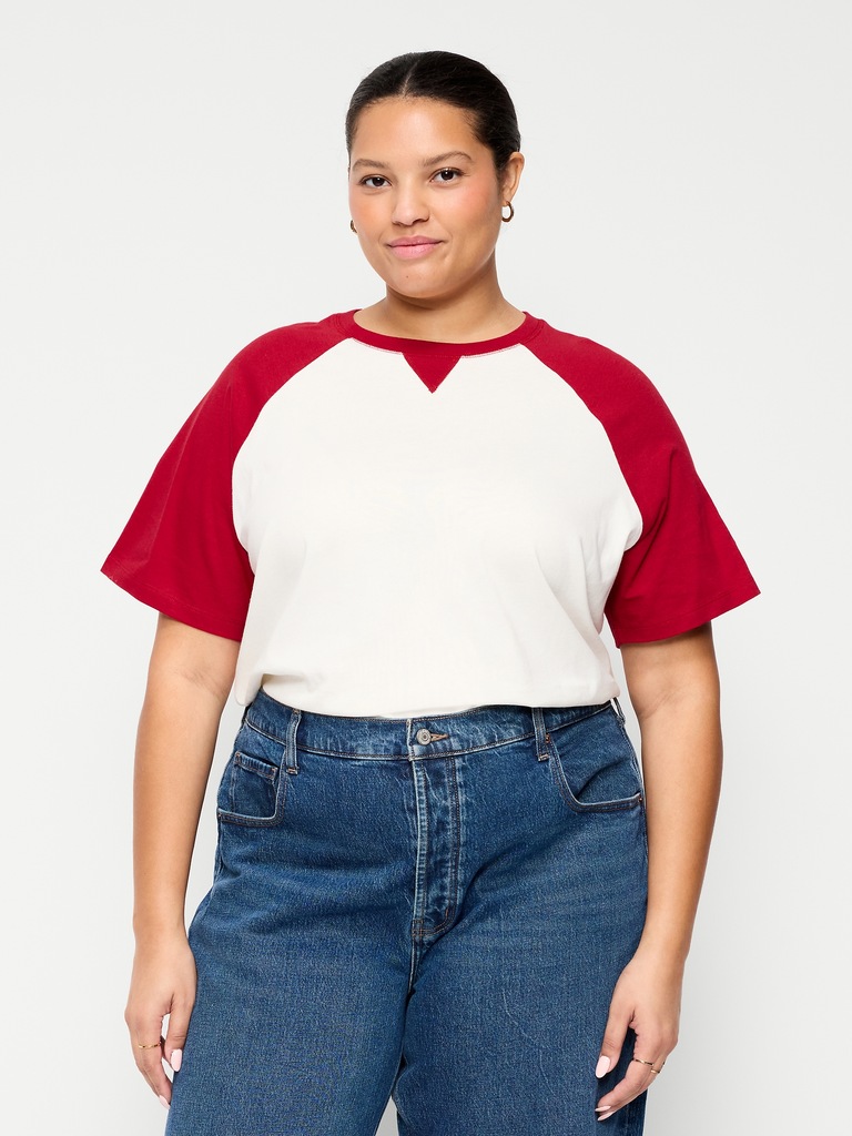 Vintage Crew-Neck Raglan T-Shirt