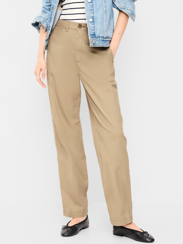 High-Waisted OGC Chino Full Length Straight Pants