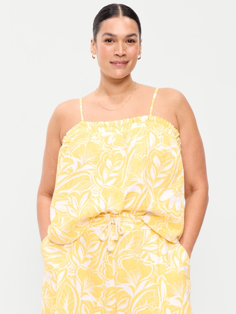 Crinkle Gauze Tank Top