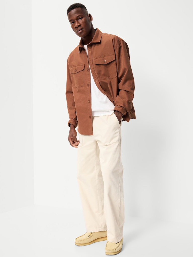 Oversized Canvas Workwear Shirt