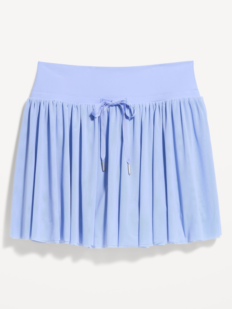 High-Waisted Mesh Skort