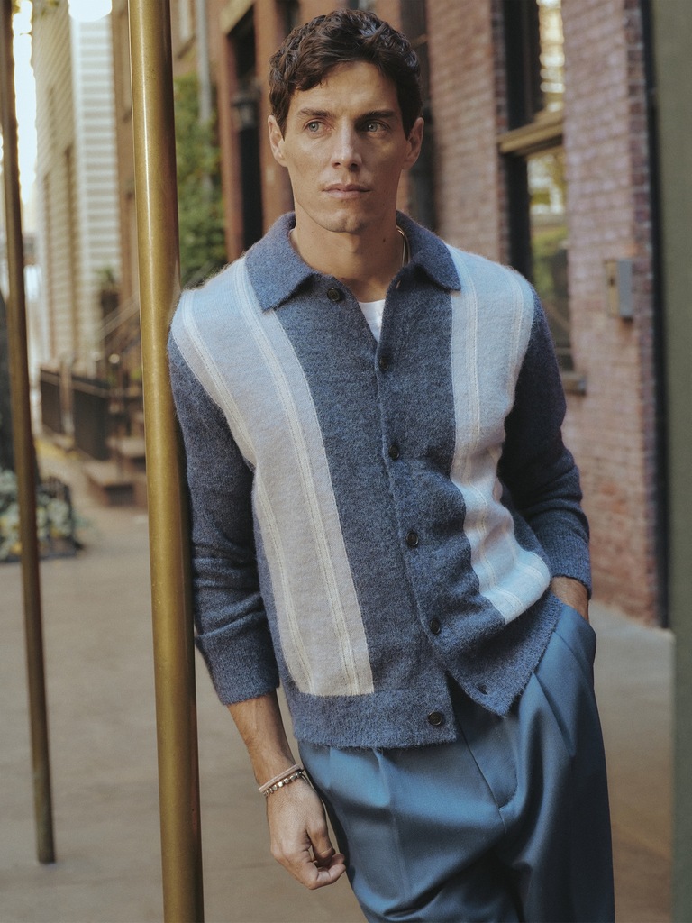 Straight Pleated Twill Dress Pant