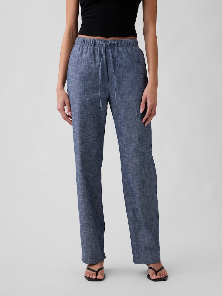 Mid Rise Easy Twill Pants