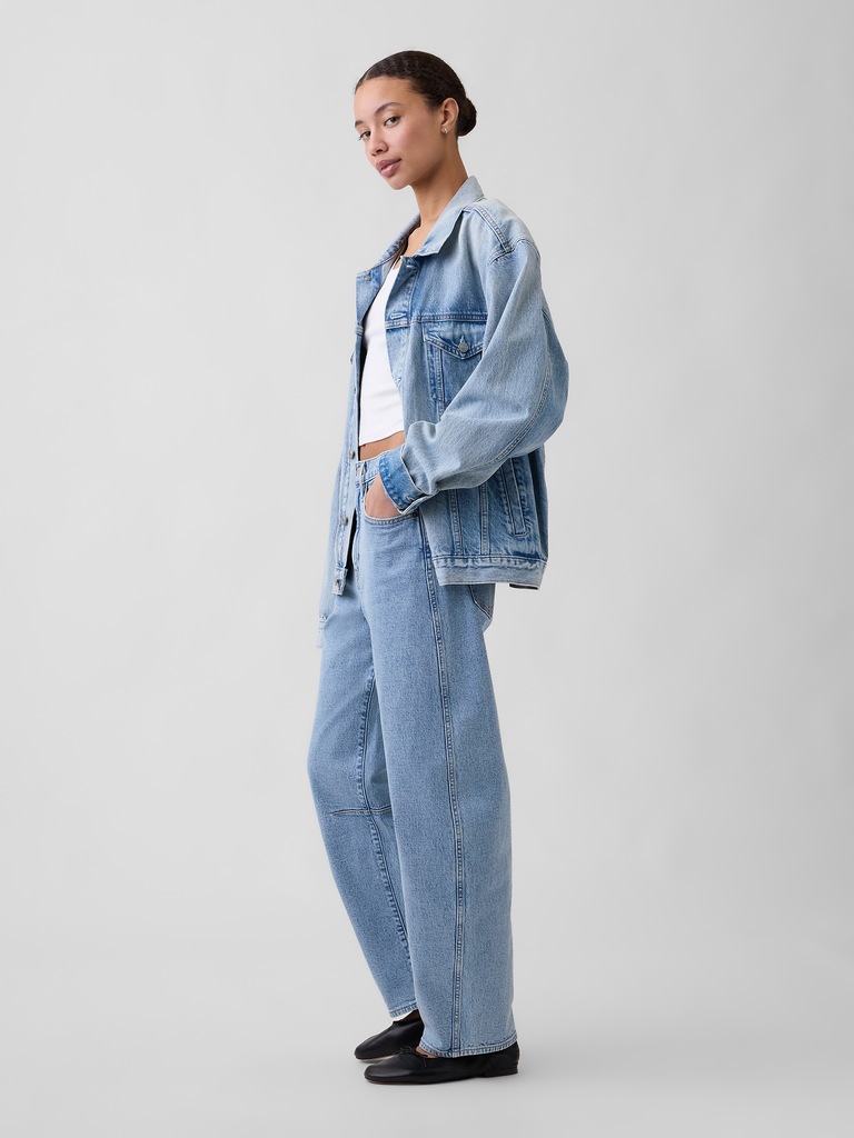 High Rise Barrel Jeans
