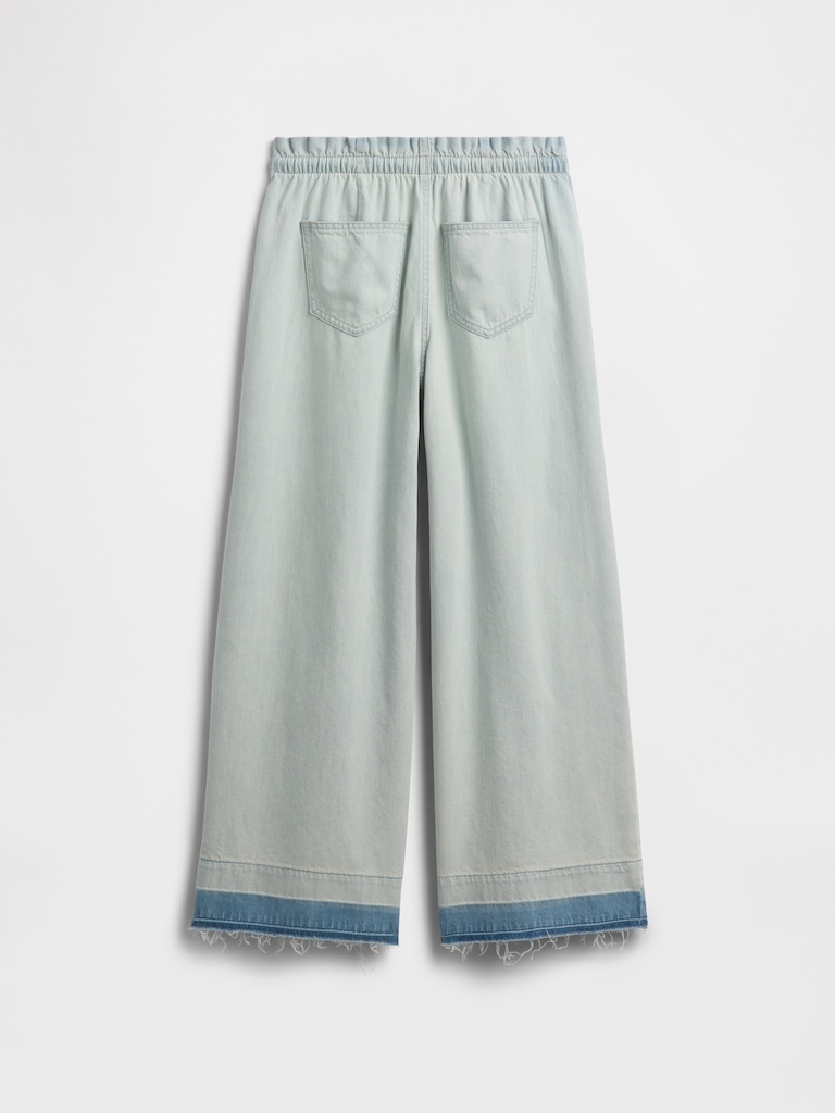 Kids Mid Rise Pull-On Baggy Jeans