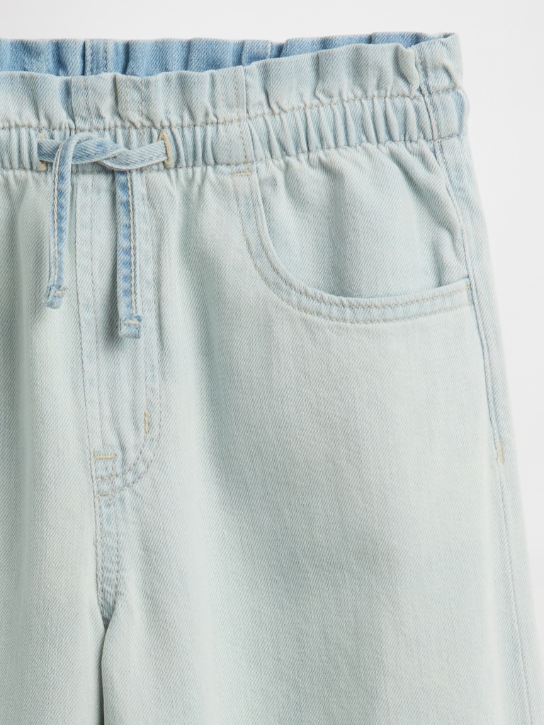 Kids Mid Rise Pull-On Baggy Jeans