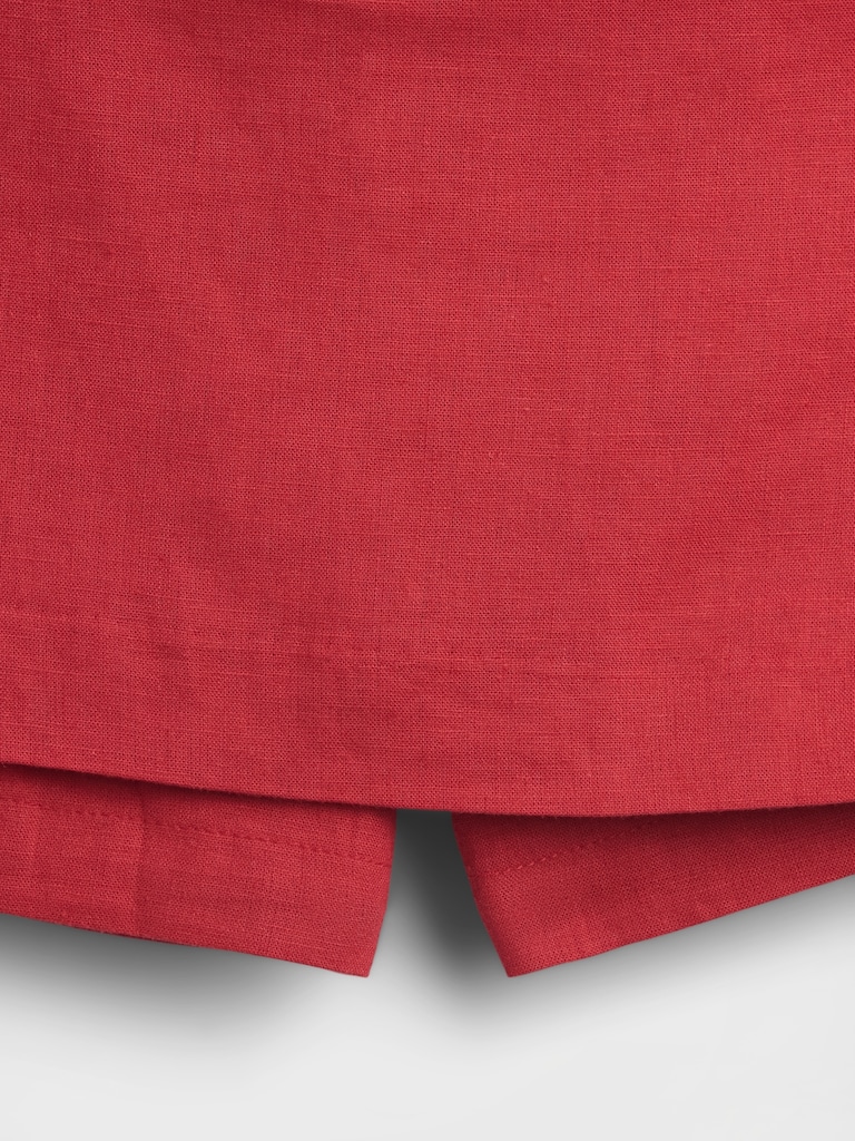 Linen-Blend Mini Skort
