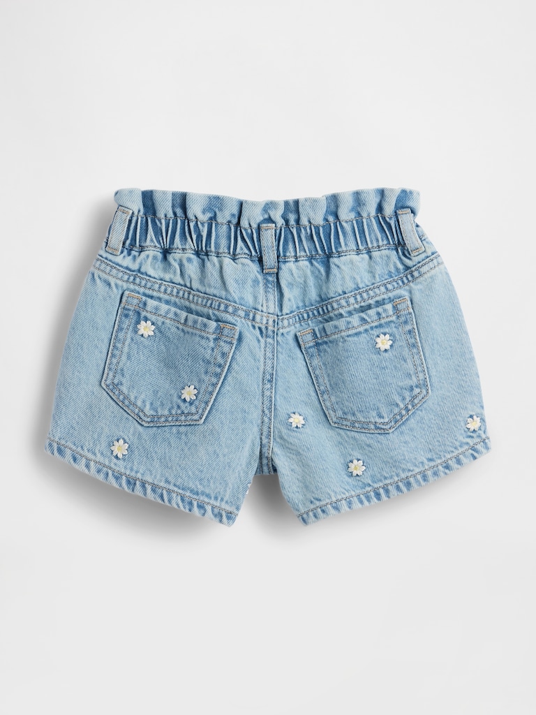 Baby & Toddler Embroidered Denim Stride Shorts