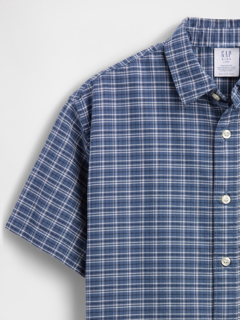 Kids Relaxed Plaid Oxford Shirt