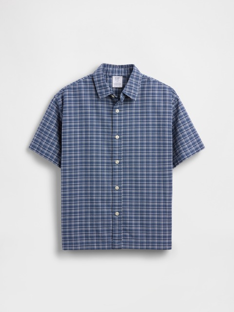Kids Relaxed Plaid Oxford Shirt