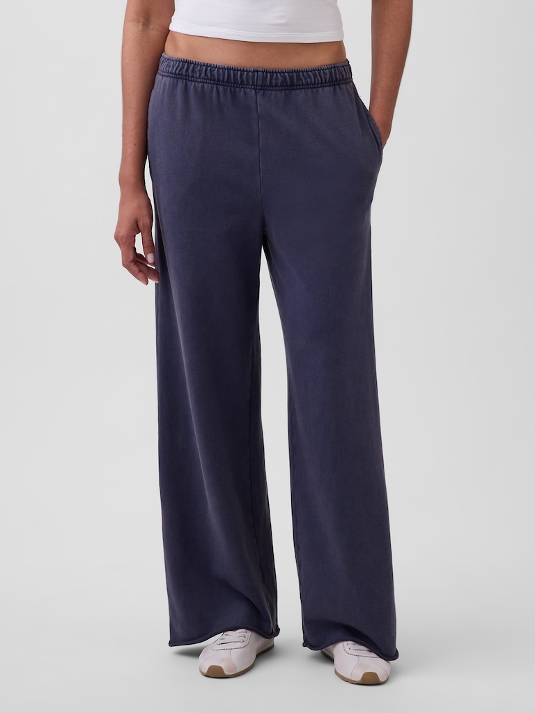 VintageSoft Terry Wide-Leg Sweatpants
