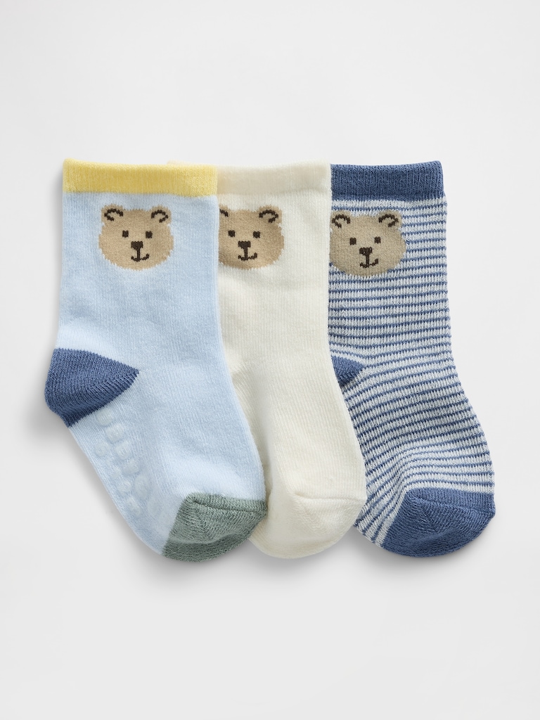 Baby Brannan Bear Crew Socks (3-Pack)