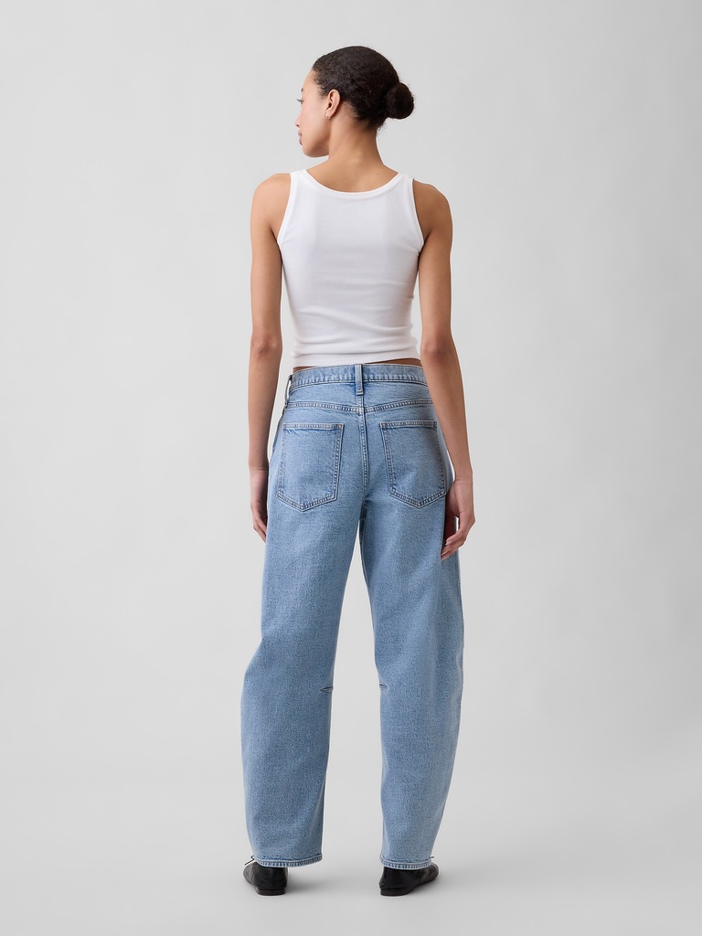 High Rise Barrel Jeans