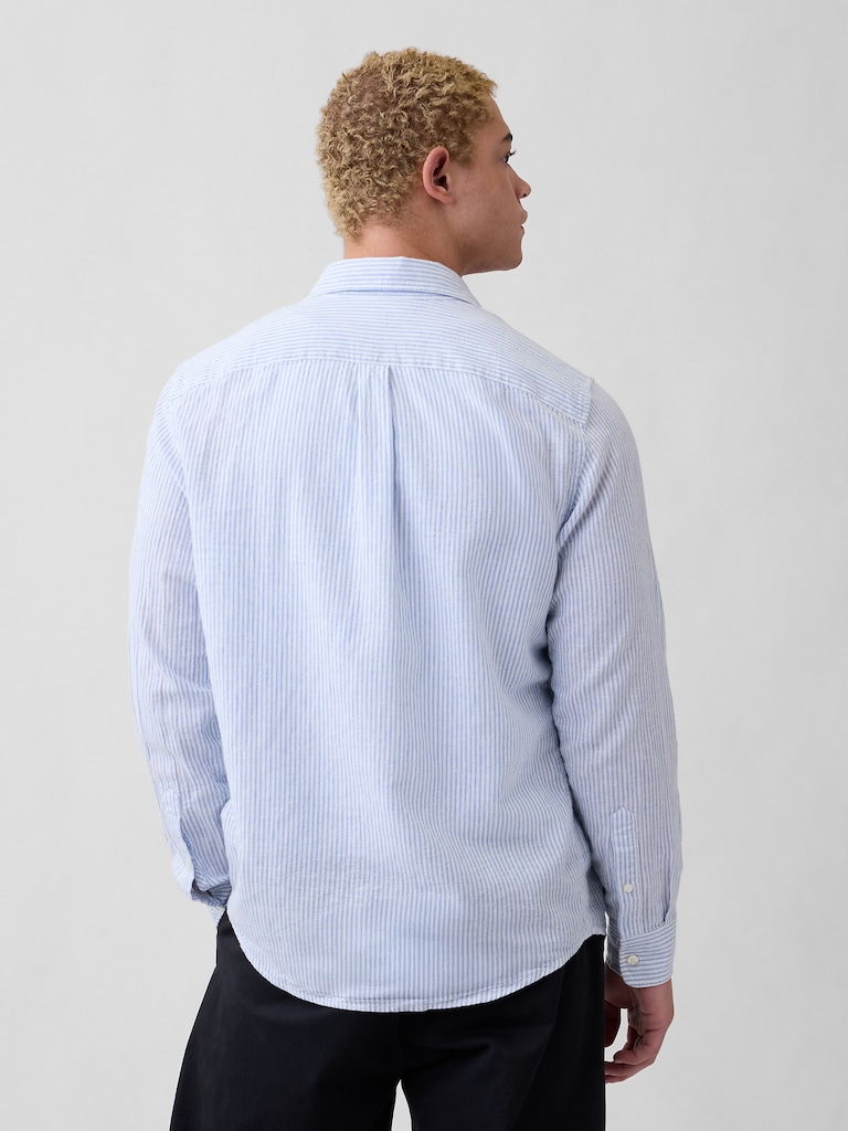 Linen-Blend Shirt in Standard Fit