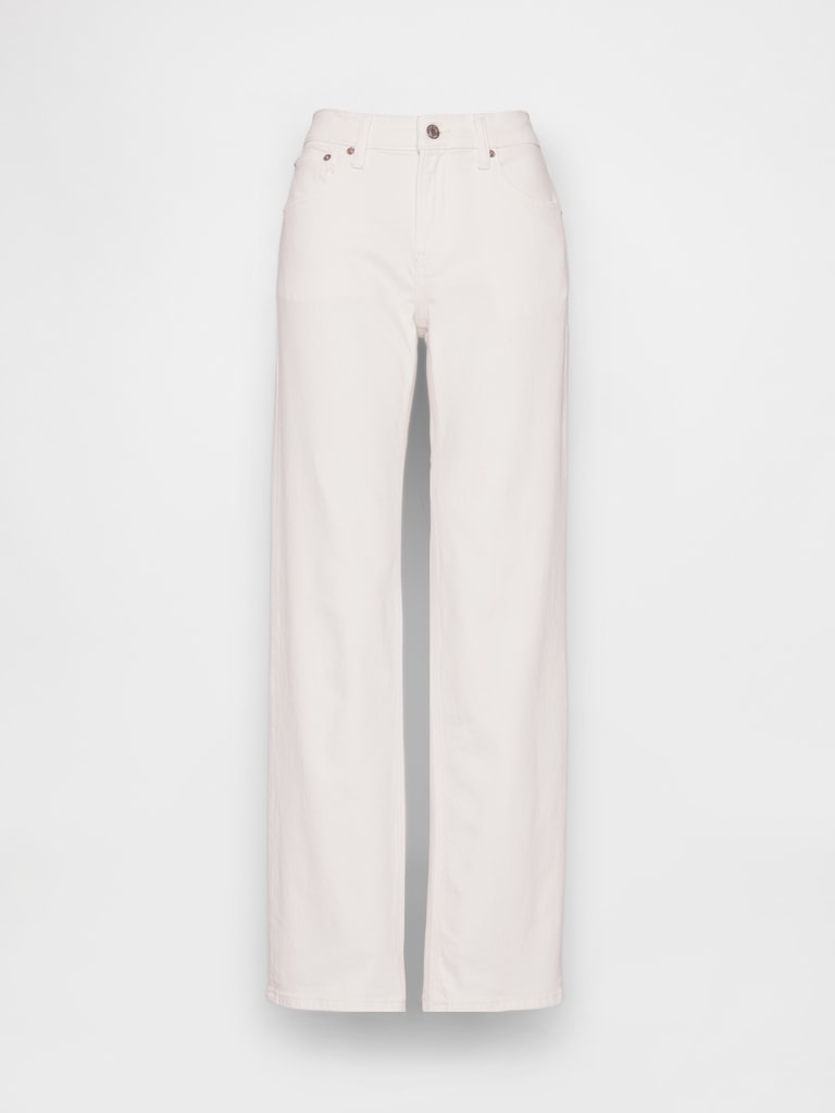 Mid Rise Relaxed Straight Jeans