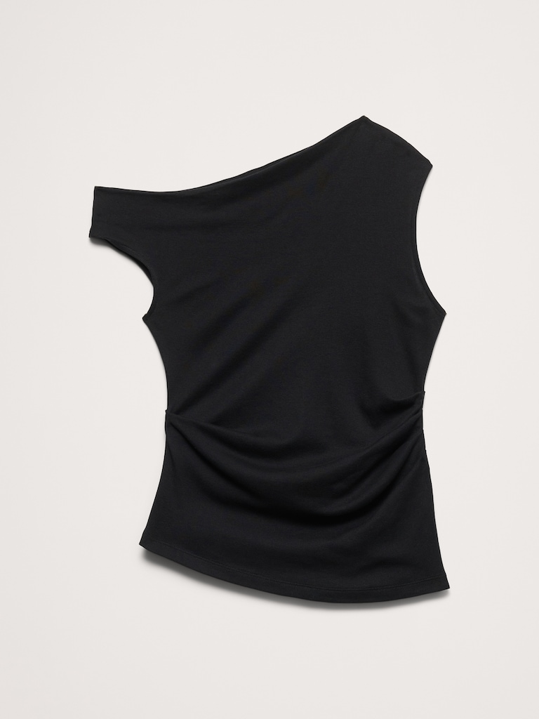 Baby Rib Cotton Asymmetrical Tank