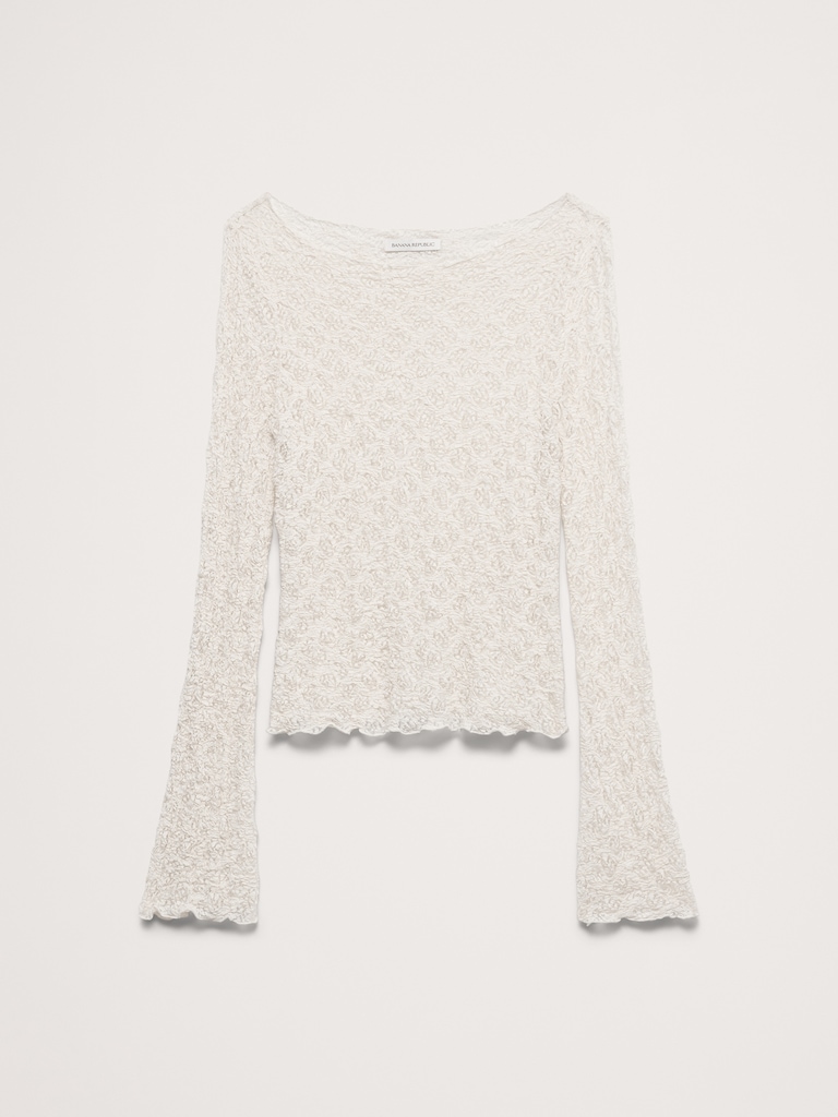 Lace Flare-Sleeve Top