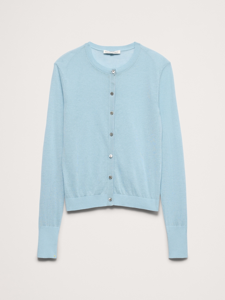 Sheer Ultra-Fine Cotton Cardigan