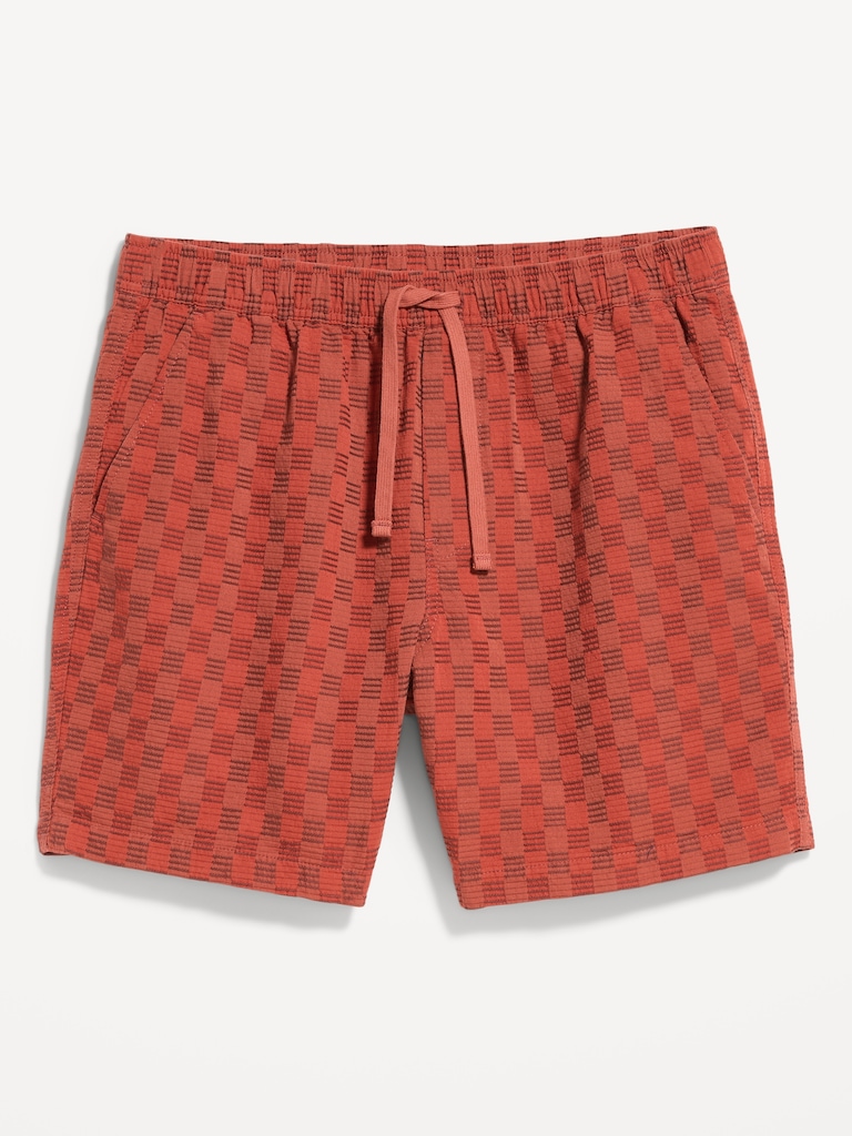 Textured-Knit Jogger Shorts -- 7-inch inseam