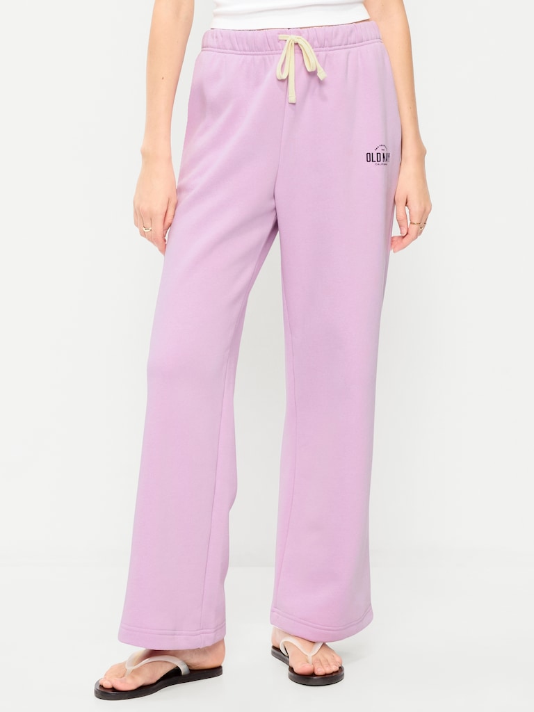 Pantalon en coton ouaté Vintage à taille très haute à logo