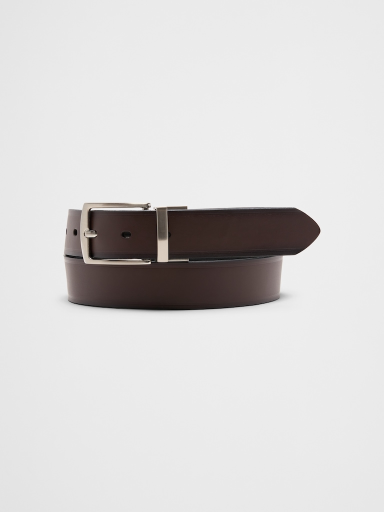 Reversible Leather Dress Belt