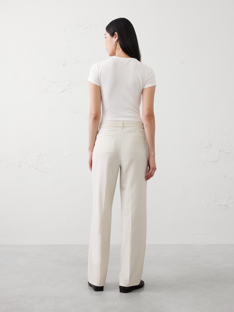 DROPPED Straight High-Rise Sculpted Trouser