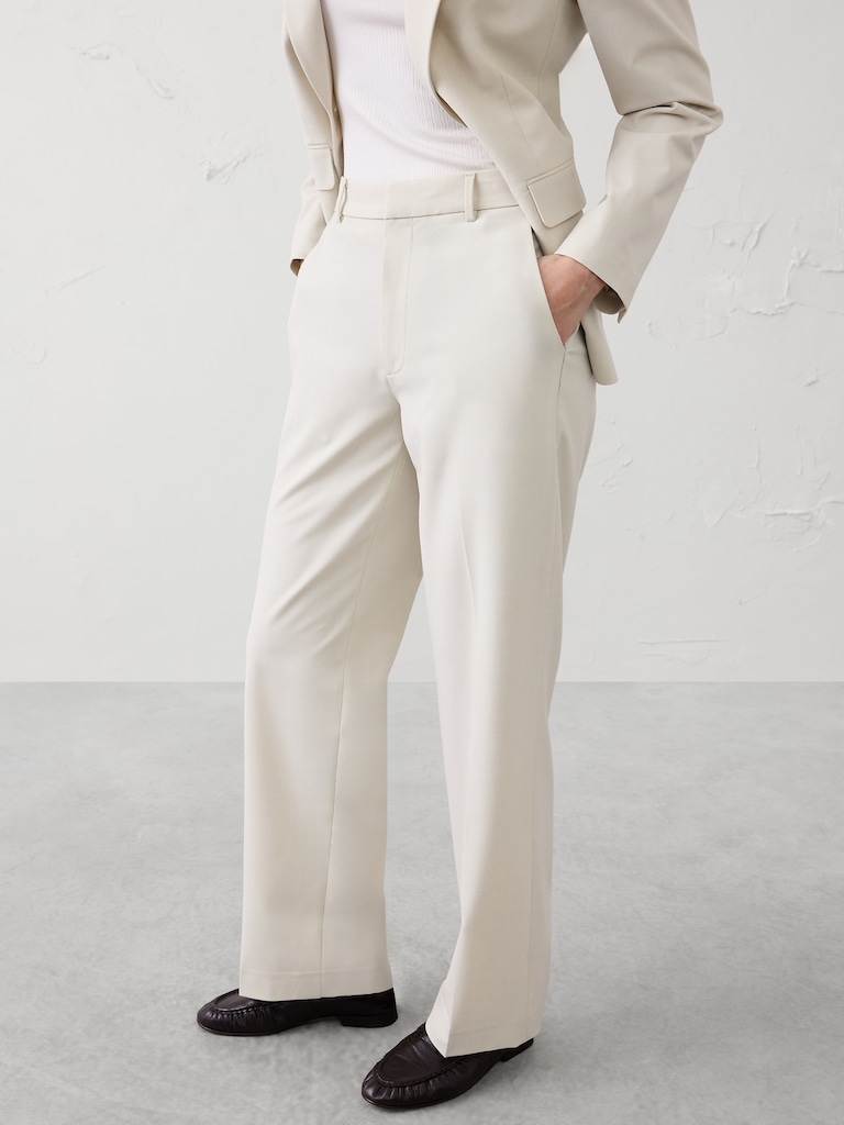 DROPPED Straight High-Rise Sculpted Trouser